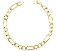 Bracelet Or Jaune Maille Figaro Alternée 1+3 - Homme - L'ATELIER D'AZUR - Bracelet - Or Jaune - Homme