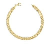 Bracelet Or Jaune Maille Palmier "Plate" - Femme