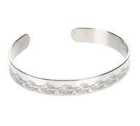 Bracelet Ouvrant en Acier Inoxydable, Ajustable, Style Mode Argenté | Décoration Délicate et Créative, Flexible, Simple pour Poignet, Bijou Commémoratif, Présent