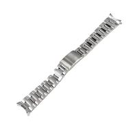 Bracelet Oyster en Acier Inoxydable 19-20 mm pour Seiko 5 (SXNS80, SNXS79, SNXS79K, SNXS77K, SNXS73) et Casio - Bracelet de Montre (Couleur : Middle Polis)