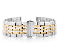 Bracelet Pacific Model 4 - argent et or 22mm