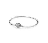 Bracelet - PANDORA - 590727CZ - Argent - 18 cm - Coeur Pavé en Oxyde de Zirconium