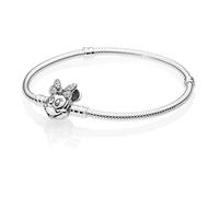 Pandora Bracelet Disney Minnie en argent avec zircones cubiques transparentes, 18