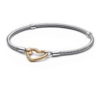 Bracelet PANDORA Maille Serpent Fermoir Cœur Pandora Moments