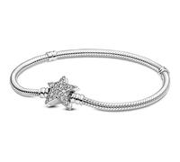 Pandora Bracelet Moments maille serpent argent 925 fermoir étoile asymétrique zircones 19 cm