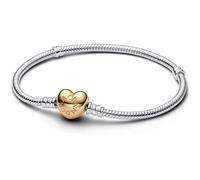 Pandora Bracelet Maille Serpent Fermoir Cœur 18 cm
