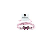 Bracelet papillon « Always Believe in Yourself » - Bracelet à breloques papillon mignon pour femme - Bracelet réglable en corde tressée - Bracelet papillon porte-bonheur d'amitié assorti, Acier