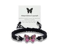 Bracelet papillon Aways Believe in Yourself - Bracelet papillon réglable « Always Believe in Yourself » pour femme, cadeau pour amis, bracelet papillon, sans pierre précieuse, 1, Pierre précieuse, Pas