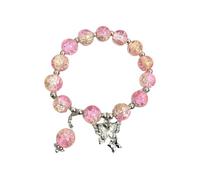 Bracelet papillon coloré avec perles faites à la main pour femme - Fissure de glace - Perles de fleurs cassées - Boucles d'oreilles créoles, taille unique, Plastique, Pas de pierre précieuse