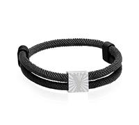 Bracelet Paracorde Fait De Corde à Voile En Nylon Bracelet Homme Argent Lettre A-Z Bracelets Tressé Bande De Marin Surfeur RéGlable Noir Corde Bracelets Pour Les Loisirs Sport Vie Quotidienne (Y)