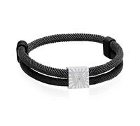Bracelet Paracorde Fait De Corde à Voile En Nylon Bracelet Homme Argent Lettre A-Z Bracelets Tressé Bande De Marin Surfeur RéGlable Noir Corde Bracelets Pour Les Loisirs Sport Vie Quotidienne (W)