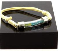 Bracelet péridot + apatite de paraiba brute