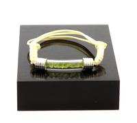Bracelet Peridot Brut. Couleur Beige.