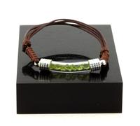 Bracelet Peridot Brut. Couleur Marron.