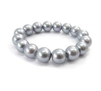 Bracelet ""Perla"" gris 12 mm