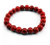 Bracelet Perlé 8mm Pierre Naturelle Lave Oeil De Tigre Noir Onyx Mat Perles Bracelet Extensible Charme Yoga Pour Femmes Hommes Bijoux,Rouge