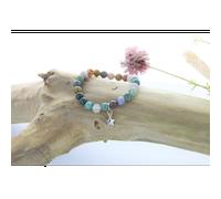 Bracelet perles agate & étoile