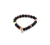 Bracelet Perles Agate noire + Quartz hématoïde de Madagascar 8 mm - A Bijoux Multicolore G
