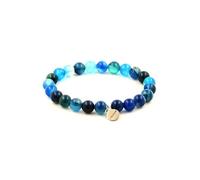 Bracelet Perles Agate rubanée bleu 8 mm - A Bijoux