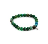 Bracelet Perles Chrysocolle + Agate verte + Turquoise Africaine + Malachite 8 mm - A Bijoux