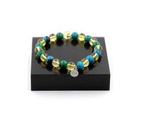 Bracelet de perles de chrysocolle + citrine 8 mm