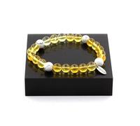 Bracelet Perles Citrine + Howlite 8 mm - A Bijoux Multicolore
