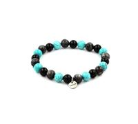 Bracelet Perles Labradorite + Agate noire + Turquoise 8 mm - A Bijoux