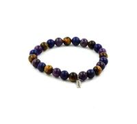 Bracelet Perles Lapis Lazuli + Oeil de Tigre + Améthyste 8 mm - A Bijoux