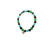 Bracelet Perles Oeil de Tigre + Labradorite + Turquoise + Agate verte 8 mm - A Bijoux