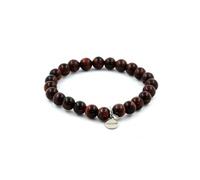 Bracelet de perles rouges en œil de tigre 8 mm