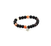 Bracelet Perles Onyx noir mat + Quartz hématoïde de Madagascar 8 mm - A Bijoux