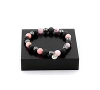 Bracelet Perles Opale Rose + Hématite + Lave 8 mm - A Bijoux