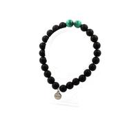 Bracelet Perles Pierre de lune + Lave de 8 mm - Fabriqué en France dans notre atelier A Bijoux Longueur 19-20 cm Blanc et Noir TRENDYFLAIR