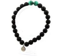 Bracelet Perles Pierre de lune + Lave de 8 mm - Fabriqué en France dans notre atelier A Bijoux Longueur 19-20 cm Blanc et Noir TRENDYFLAIR