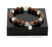Bracelet Perles Quartz + Calcédoine bleu + Apatite + Turquoise de 8 mm | Longueur 19-20 cm | Fabriqué en France | TRENDYFLAIR Bleu G