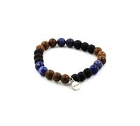 Bracelet Perles Sodalite + Onyx noir mat + bois 8 mm - A Bijoux