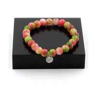 Bracelet Perles Tourmaline melon d'eau 8 mm