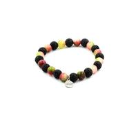 Bracelet de perles de pastèque et de tourmaline + lave 8 mm