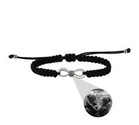 Bracelet photo personnalisable, bracelet de projection personnalisable, boucle infinie avec bijou souvenir de couple, cadeau de Saint-Valentin pour femme, (E)