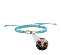 Bracelet photo personnalisable, bracelet de projection personnalisable, boucle infinie avec bijou souvenir de couple, cadeau de Saint-Valentin pour femme, (D)