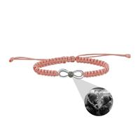 Bracelet photo personnalisable, bracelet de projection personnalisable, boucle infinie avec bijou souvenir de couple, cadeau pour femme, Saint-Valentin (B)