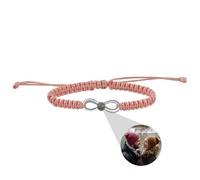 Bracelet photo personnalisable, bracelet de projection personnalisable, boucle infinie avec bijou souvenir de couple, cadeau pour femme, Saint-Valentin (A)