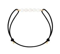 Bracelet pierre de lune & cordon noir