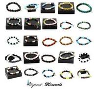 Bracelet Pierre de lune d'Inde + Perles bois 8 mm - A Bijoux Multicolore G