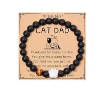 Bracelet Pierre Femme, Bracelet Pour Elastique Pierre Naturelle Bracelets Chat Bohème En Cristal Anniversaire Saint Valentin Cadeau Idee Original Bracelet Mère Fille Cadeau Ado Sœur Amie Couple (F)