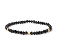 bracelet pierre naturelle bracelet homme bracelet femme bijoux femme bracelet tourmaline noire pierre naturelle tourmaline noire tourmaline 1 pcs Cristal à multiples facettes Bracelet porte-bonheur