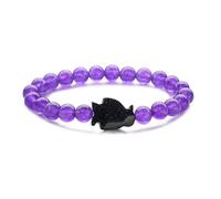 Bracelet Pierre Naturelle Homme, Bracelet Extensible En Perles De Cristal Et Pierre Précieuse Naturelle, Motif Pingouin Bleu Sable, Inspiré Du Reiki Et Du Yoga. Bijou Énergétique Pour Femmes E