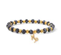 Bracelet Pierre Naturelle Homme, Bracelet Extensible En Perles De Verre Électroplaquées Taillées 4*6 Mm, Bijoux Énergétiques Pour Femmes Et Hommes. Pendentifs Reiki Yoga Et 12 Signes Du Zodia