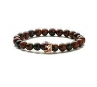 Bracelet Pierre Naturelle Homme, Bracelet Extensible En Perles, Orné D'Une Pierre Précieuse Naturelle De 8 Mm, Micro-Incrustée De Cristal Et De Pierres Précieuses, Idéal Pour Le Reiki Et Le Y