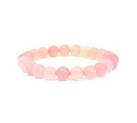 Bracelet pierres naturelles 8mm Quartz Rose, authentique marque française fabrication artisanale Kirei Paris Bijoux